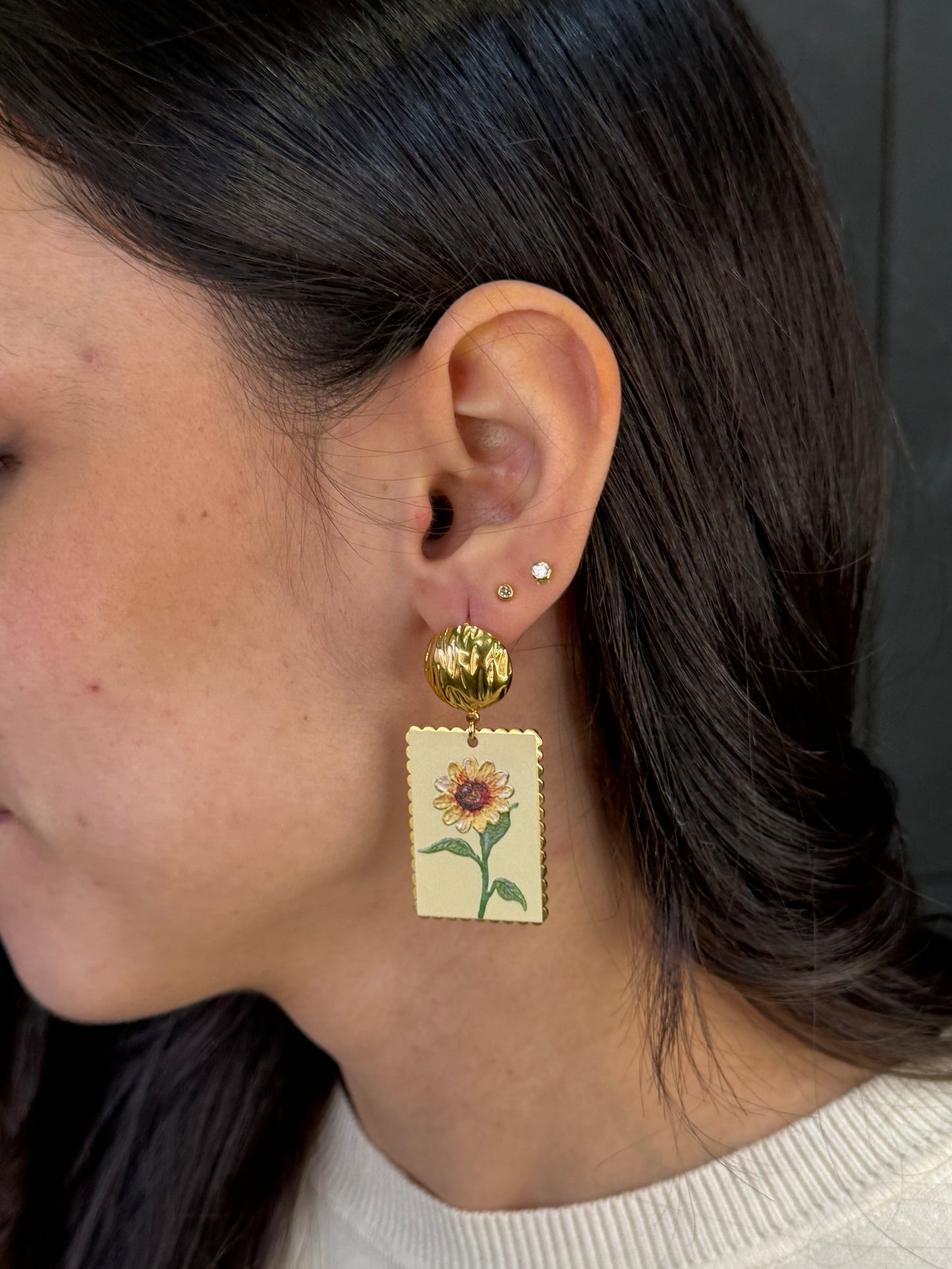 Pendientes Girasoles