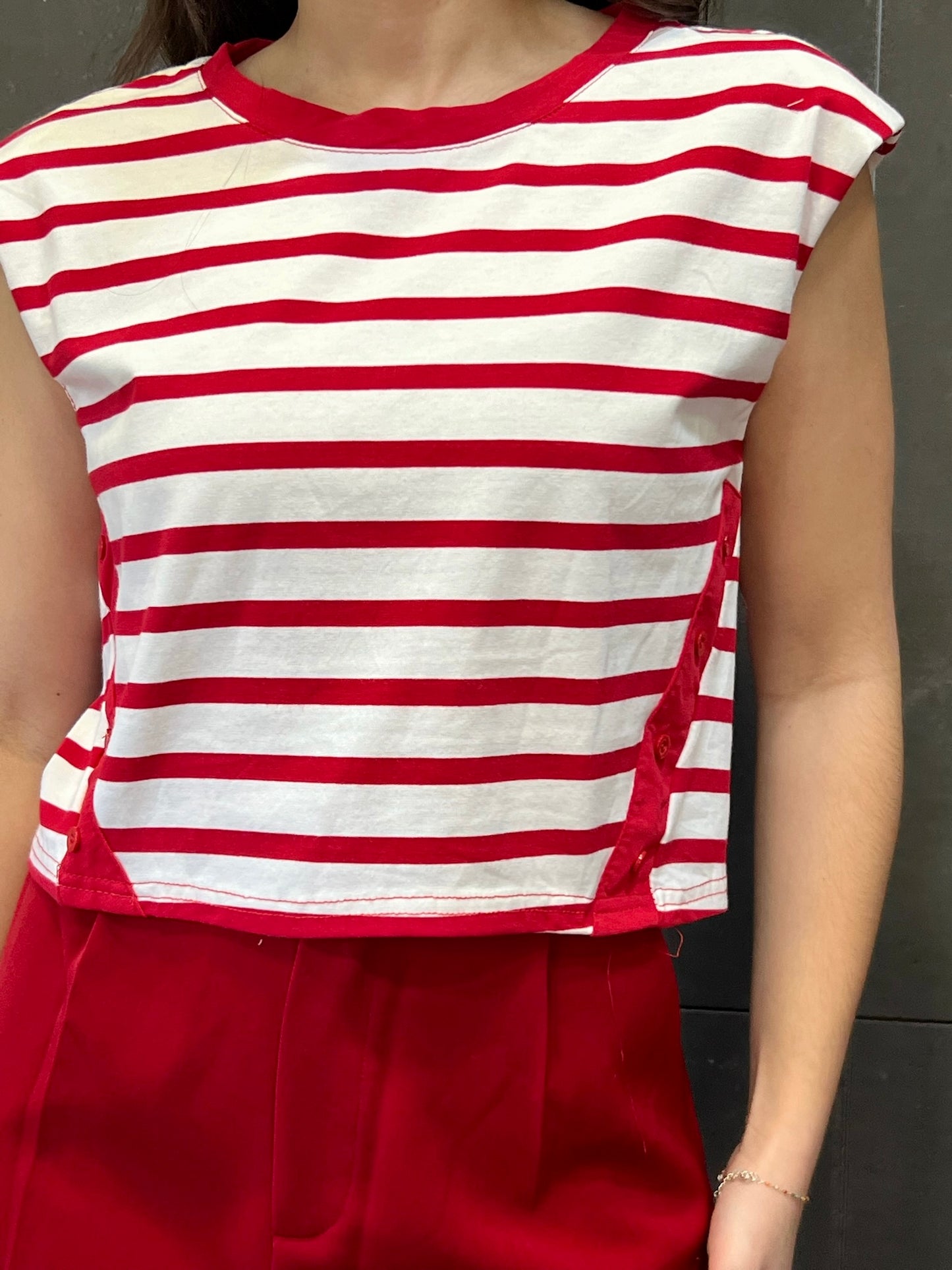 Camiseta Crop Rayas