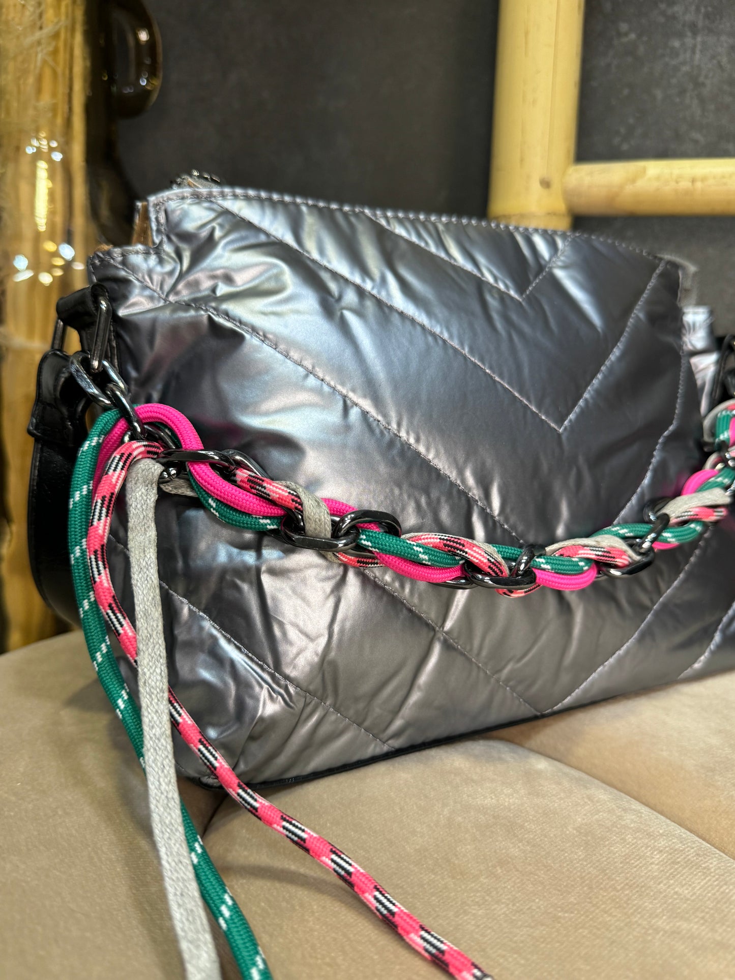 Bolso Shine Plateado