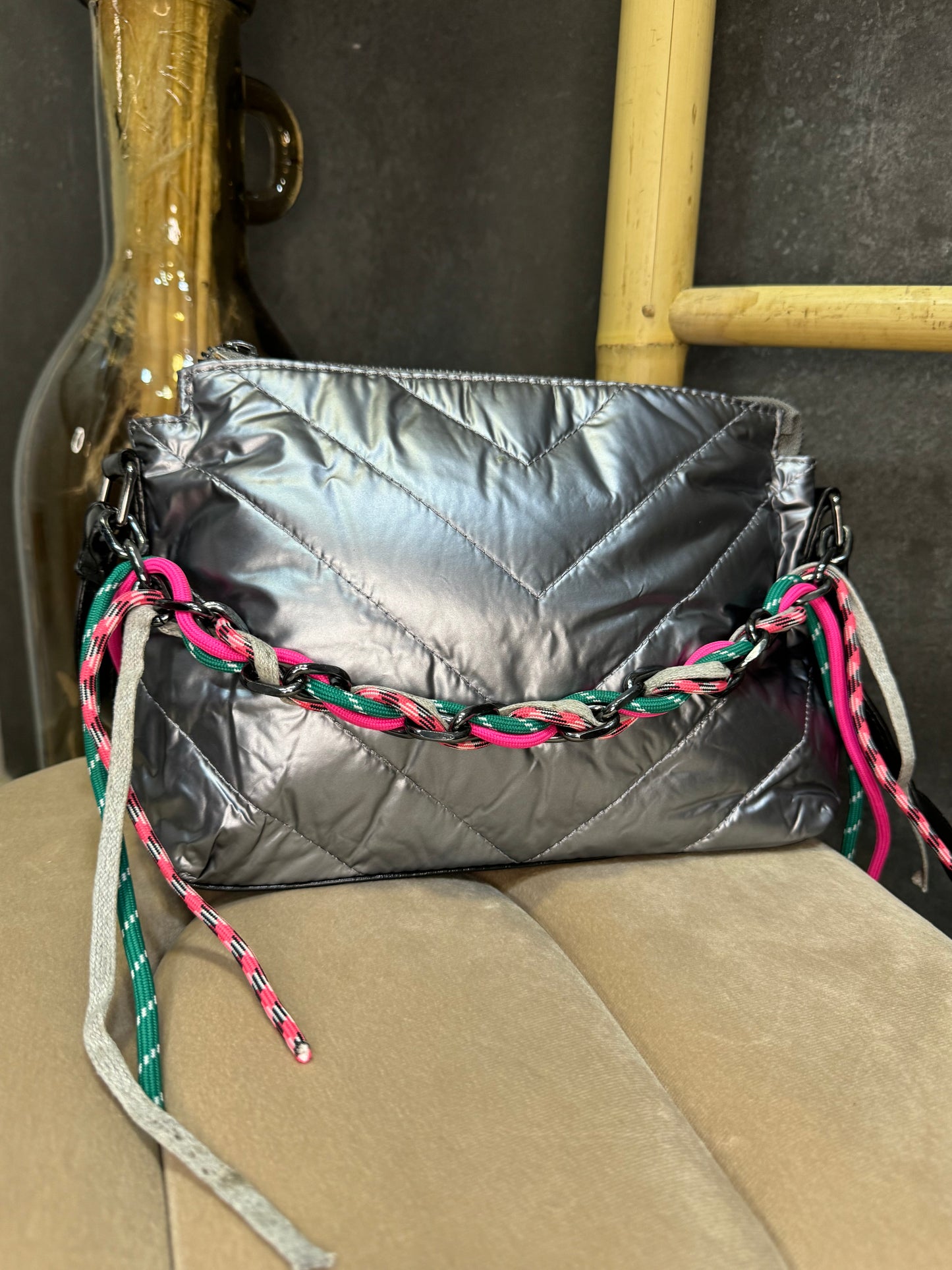 Bolso Shine Plateado