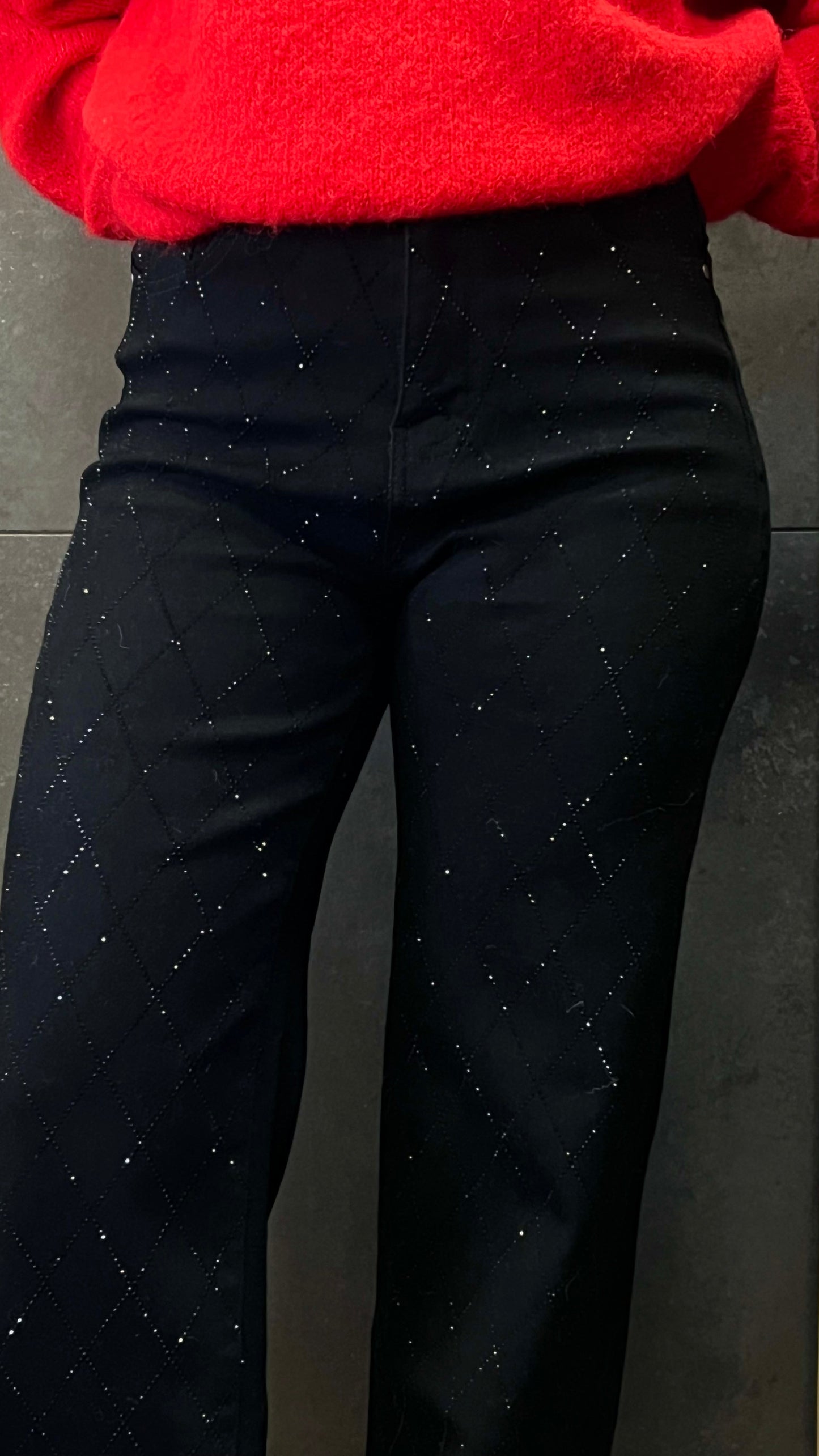 Pantalón Rombos Negro