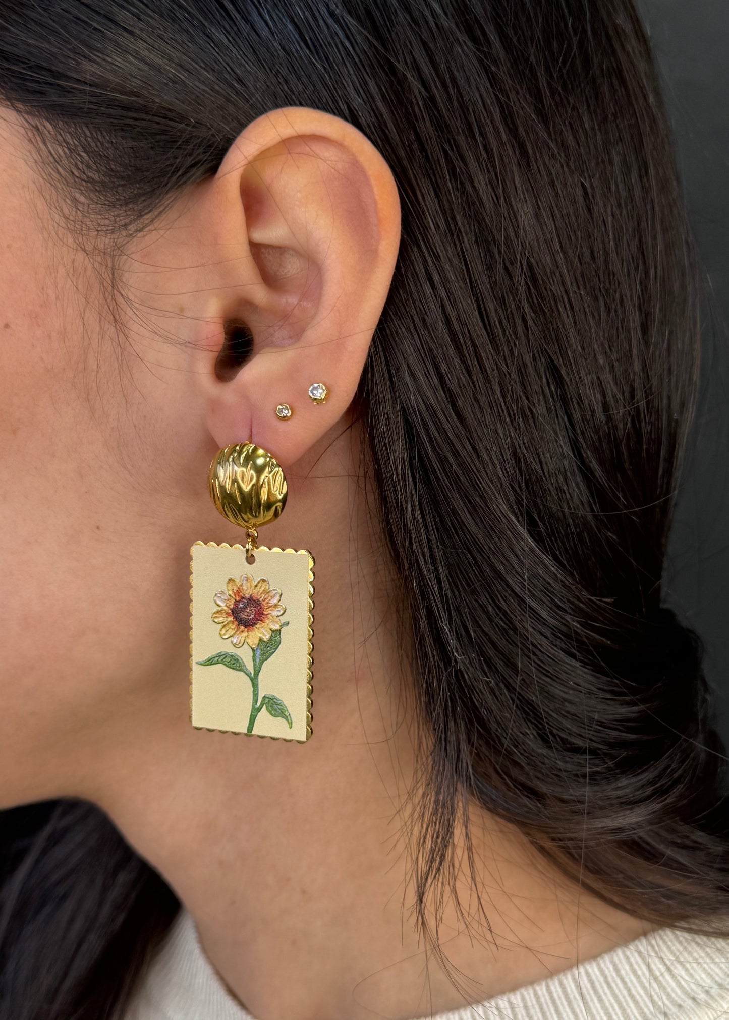 Pendientes Girasoles
