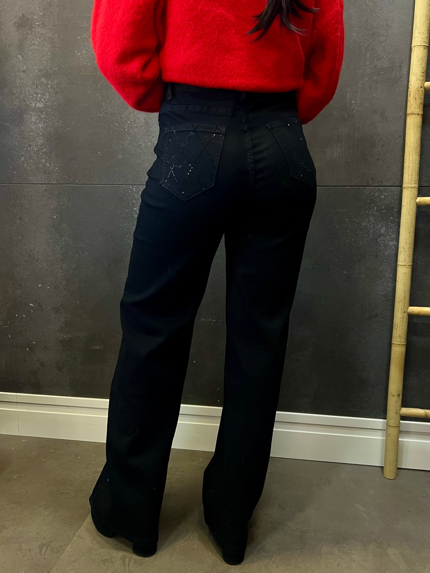 Pantalón Rombos Negro