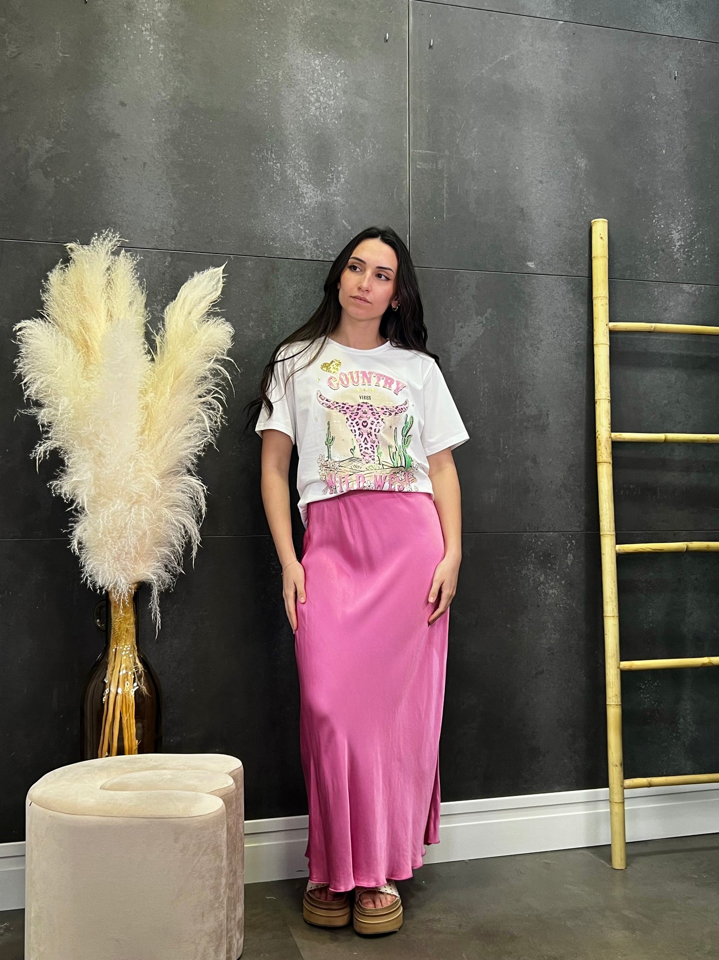 Camiseta Cowboy rosa