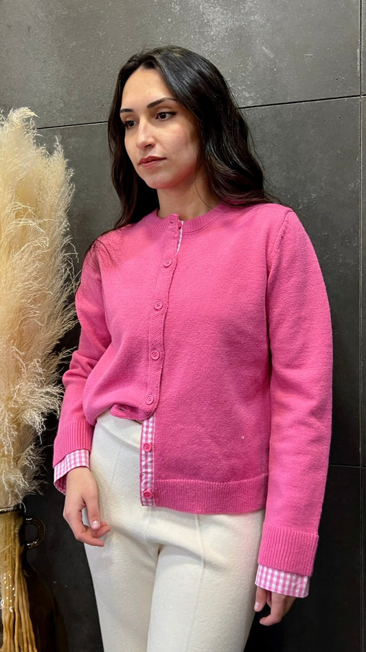 Chaqueta Vichy fucsia