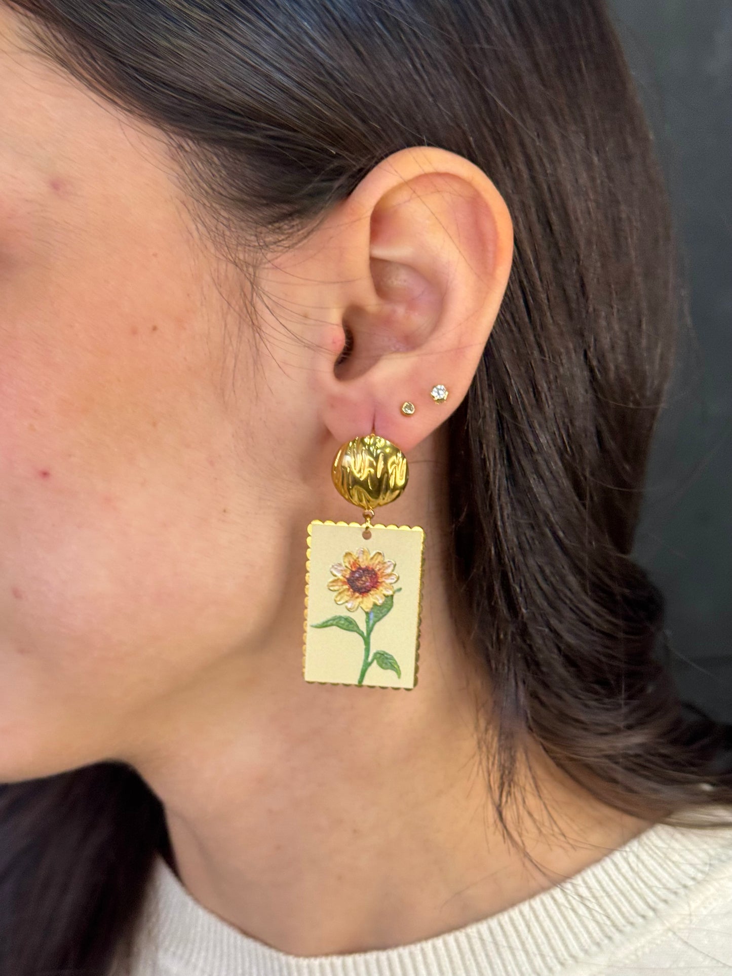 Pendientes Girasoles